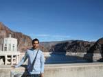 Travis with the Colorado River in the background