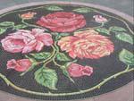 Pasadena is know as the City of Roses, Roses mosaic outside Paseo Colorado