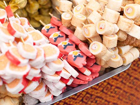 The very popular Angry bird featured on skewers