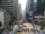 The busy streets of Hong Kong