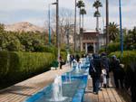Delgosha Garden pond leading to a mosque